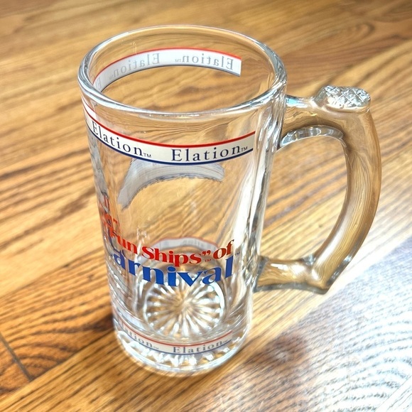 Vintage Carnival Cruise Line Elation 10 oz Beer Stein Glass with Handle - Rare - Picture 14 of 14